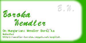 boroka wendler business card